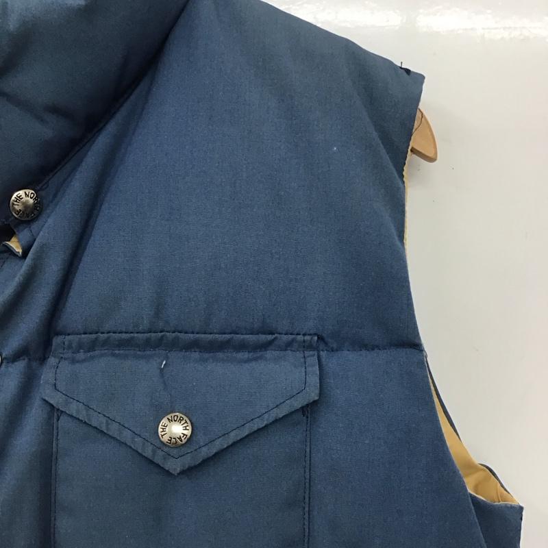 ザノースフェイス THE NORTH FACE ベスト ベスト ダウンベスト フロントボタン アウター M 無地 青 / ブルー /  メンズ USED 古着 中古 10149296