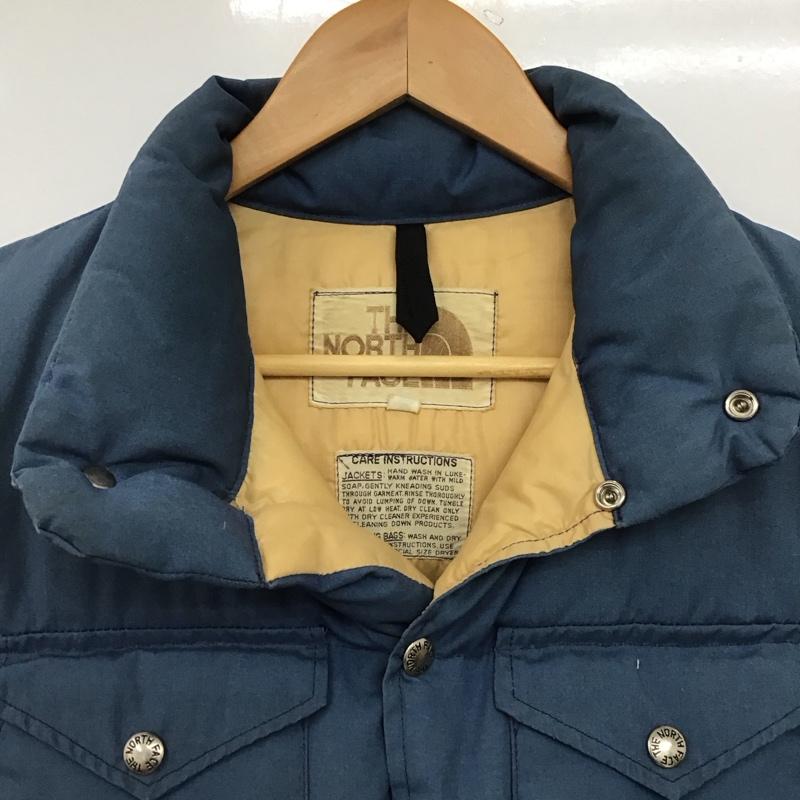 ザノースフェイス THE NORTH FACE ベスト ベスト ダウンベスト フロントボタン アウター M 無地 青 / ブルー /  メンズ USED 古着 中古 10149296