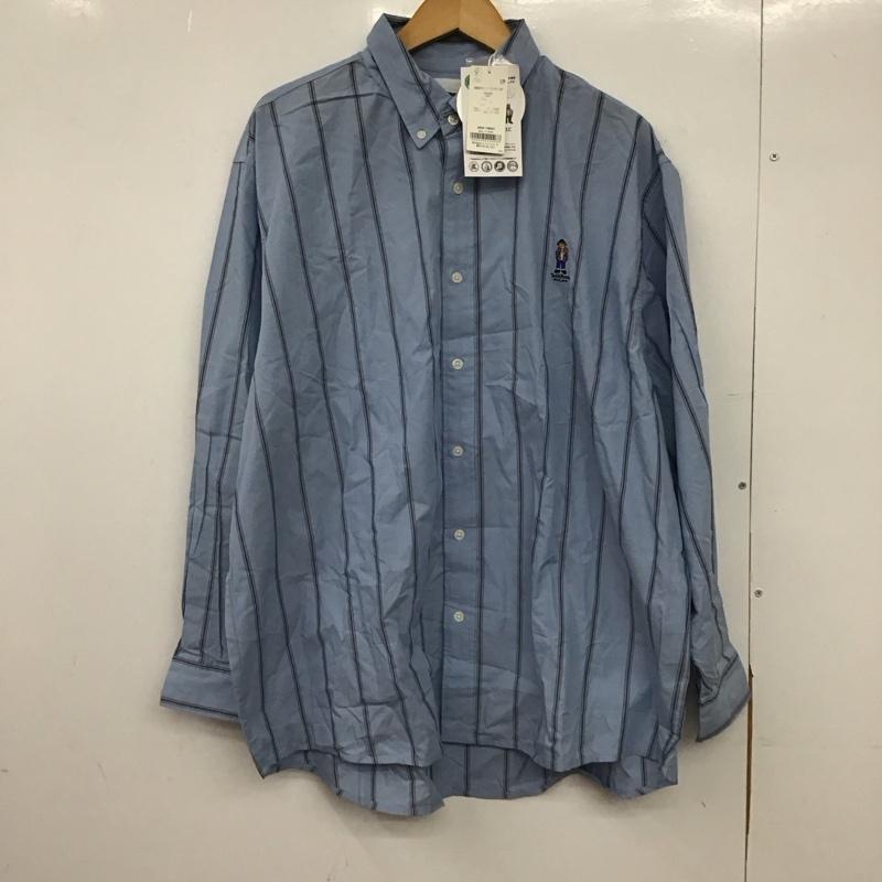 センスオブプレイス SENSEOFPLACE シャツ、ブラウス 長袖 aa34-13b001 長袖シャツ ストライプシャツ M ストライプ 水色 / ライトブルー /  メンズ USED 古着 中古 10149303
