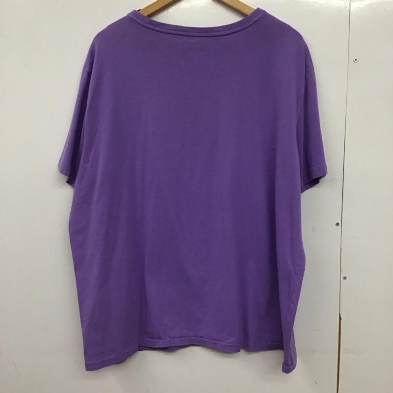 ポロラルフローレン POLO RALPH LAUREN Tシャツ 半袖 半袖カットソー プリントTシャツ Vネックカットソー XXL ロゴ、文字 紫 / パープル /  メンズ USED 古着 中古 10149306