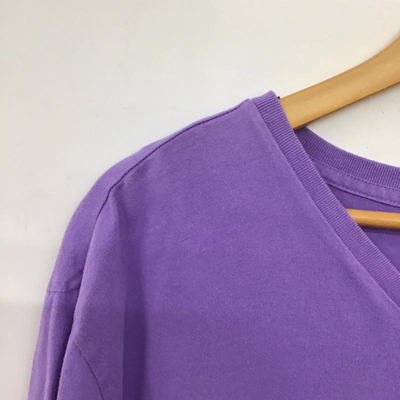 ポロラルフローレン POLO RALPH LAUREN Tシャツ 半袖 半袖カットソー プリントTシャツ Vネックカットソー XXL ロゴ、文字 紫 / パープル /  メンズ USED 古着 中古 10149306