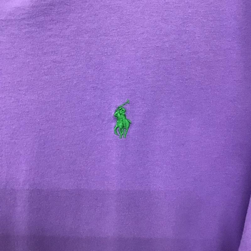 ポロラルフローレン POLO RALPH LAUREN Tシャツ 半袖 半袖カットソー プリントTシャツ Vネックカットソー XXL ロゴ、文字 紫 / パープル /  メンズ USED 古着 中古 10149306