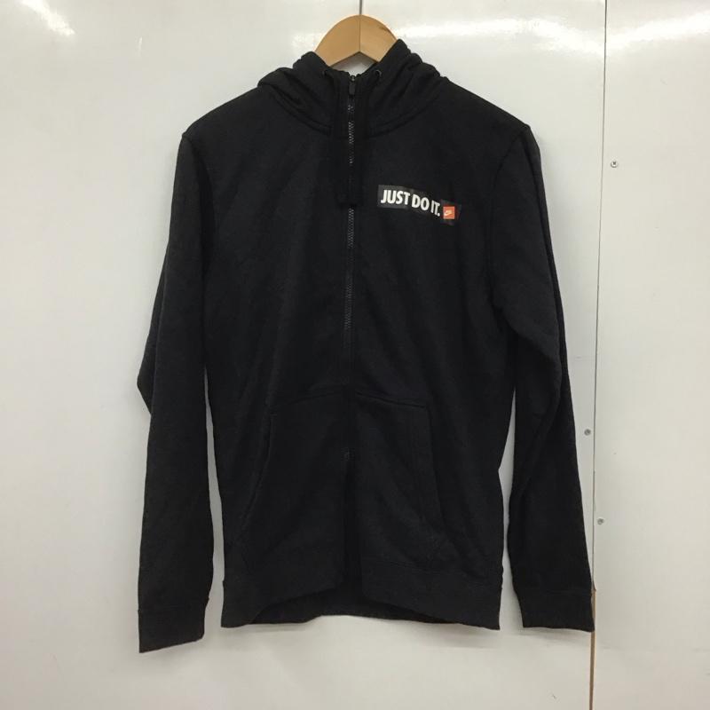 ナイキ NIKE パーカー 長袖 928704-010 ジップアップパーカー ジャージ M ロゴ、文字 黒 / ブラック /  メンズ USED 古着 中古 10149308