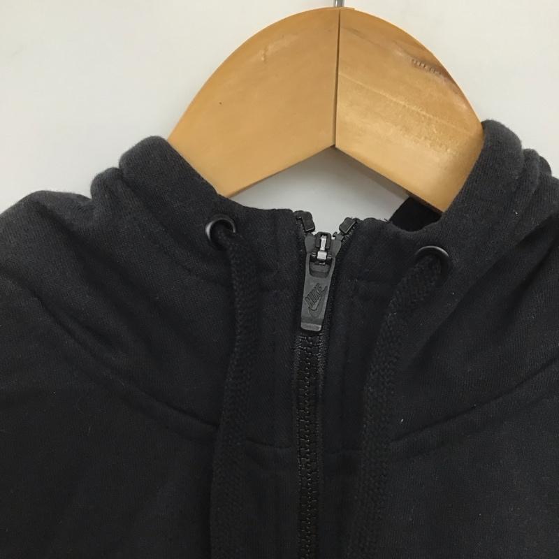 ナイキ NIKE パーカー 長袖 928704-010 ジップアップパーカー ジャージ M ロゴ、文字 黒 / ブラック /  メンズ USED 古着 中古 10149308