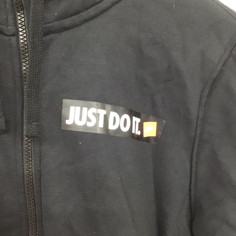 ナイキ NIKE パーカー 長袖 928704-010 ジップアップパーカー ジャージ M ロゴ、文字 黒 / ブラック /  メンズ USED 古着 中古 10149308
