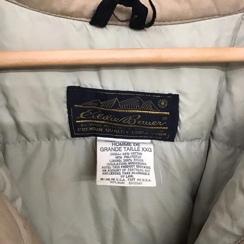 エディーバウアー Eddie Bauer ジャケット、上着 ジャンパー、ブルゾン ダウンジャケット フロントボタン アウター XXL 無地 ベージュ / ベージュ /  メンズ USED 古着 中古 10149312