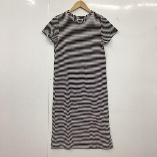 レプシィム LEPSIM ワンピース ロングスカート 半袖ロングワンピース タイトワンピース M ボーダー柄 白 / ホワイト / X 黒 / ブラック /  レディース USED 古着 中古 10149315