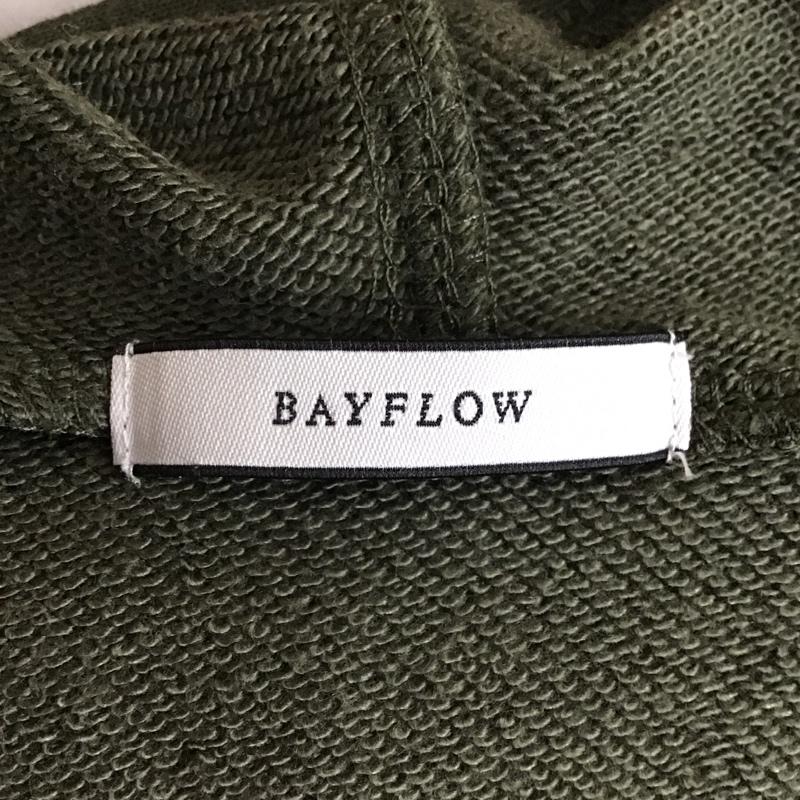 ベイフロー BAYFLOW ワンピース ロングスカート 長袖ロングワンピース スウェット フード付き 2 無地 カーキ / カーキ /  レディース USED 古着 中古 10149317
