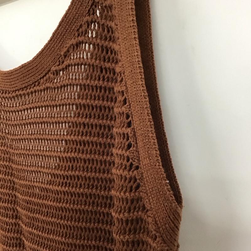 スライ SLY タンクトップ タンクトップ 030esm70-3360 RUSTICMGLONGトップス ノースリーブロングカットソー FREE 総柄 茶 / ブラウン /  レディース USED 古着 中古 10149320