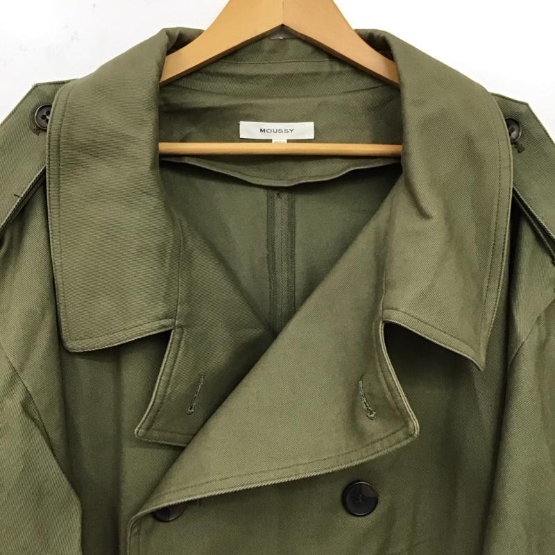 マウジー MOUSSY コート トレンチコート 010bah30-5210 トレンチコート アウター FREE 無地 カーキ / カーキ /  レディース USED 古着 中古 10149321