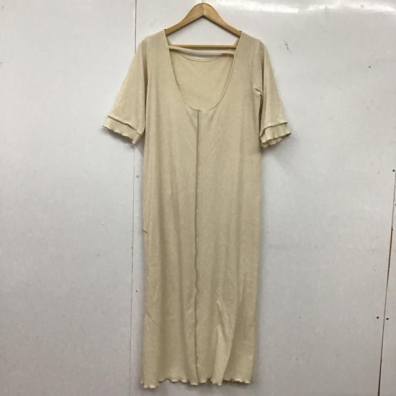 ダブルクローゼット w closet ワンピース ロングスカート 半袖ロングワンピース フレアスカート FREE 無地 アイボリー / アイボリー /  レディース USED 古着 中古 10149325
