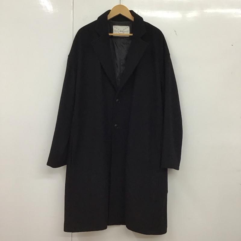 ウィズム WISM コート コート一般 ロングコート カラージャケット アウター L 無地 黒 / ブラック /  レディース USED 古着 中古 10149328