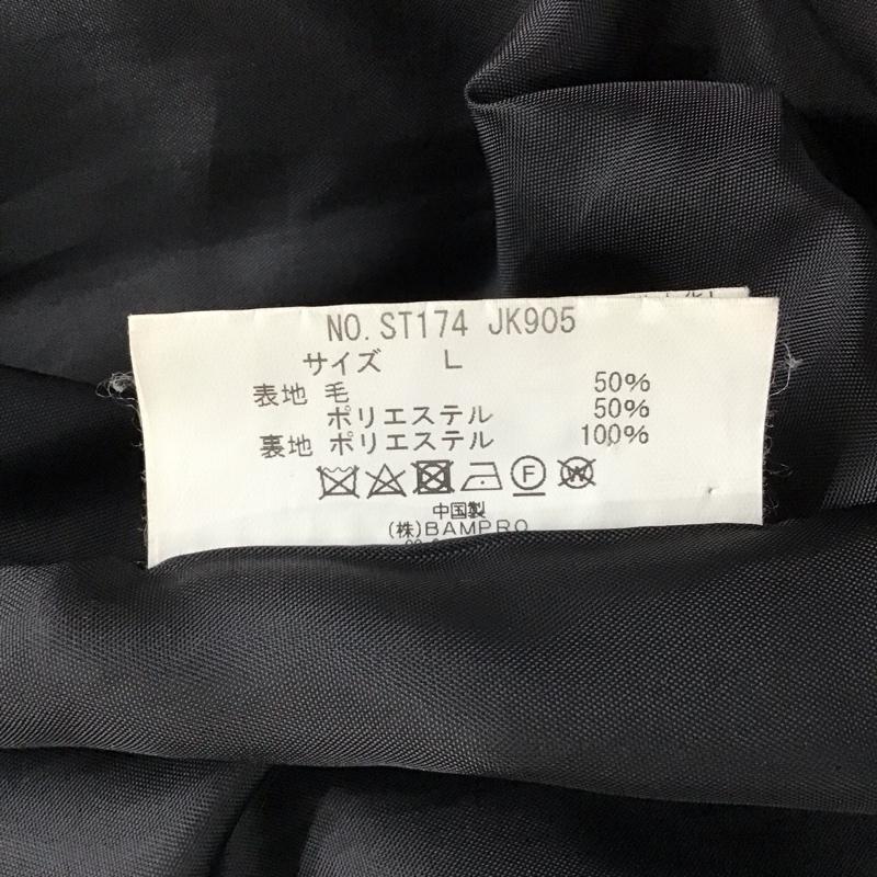 ウィズム WISM コート コート一般 ロングコート カラージャケット アウター L 無地 黒 / ブラック /  レディース USED 古着 中古 10149328