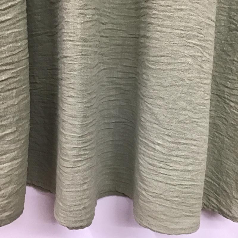 ザラ ZARA ワンピース ロングスカート キャミワンピース ロングワンピース M 無地 カーキ / カーキ /  レディース USED 古着 中古 10149332
