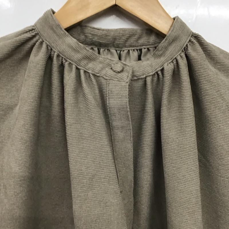 ケービーエフ KBF ワンピース ロングスカート 長袖ロングワンピース シャツワンピース フロントボタン ONE SIZE 無地 灰 / グレー /  レディース USED 古着 中古 10149334
