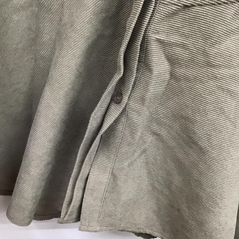 ケービーエフ KBF ワンピース ロングスカート 長袖ロングワンピース シャツワンピース フロントボタン ONE SIZE 無地 灰 / グレー /  レディース USED 古着 中古 10149334