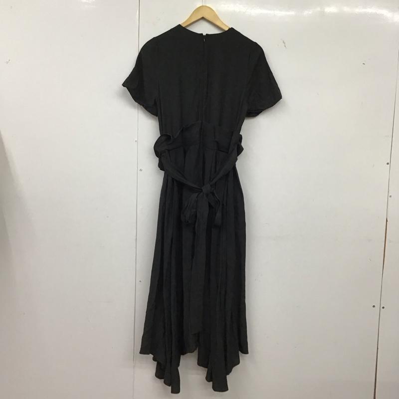 ケービーエフ KBF ワンピース ロングスカート 半袖ロングワンピース フレアスカート ウエスト切り替え ONE SIZE 無地 ダークグレー / ダークグレー /  レディース USED 古着 中古 10149336