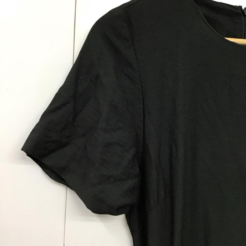 ケービーエフ KBF ワンピース ロングスカート 半袖ロングワンピース フレアスカート ウエスト切り替え ONE SIZE 無地 ダークグレー / ダークグレー /  レディース USED 古着 中古 10149336