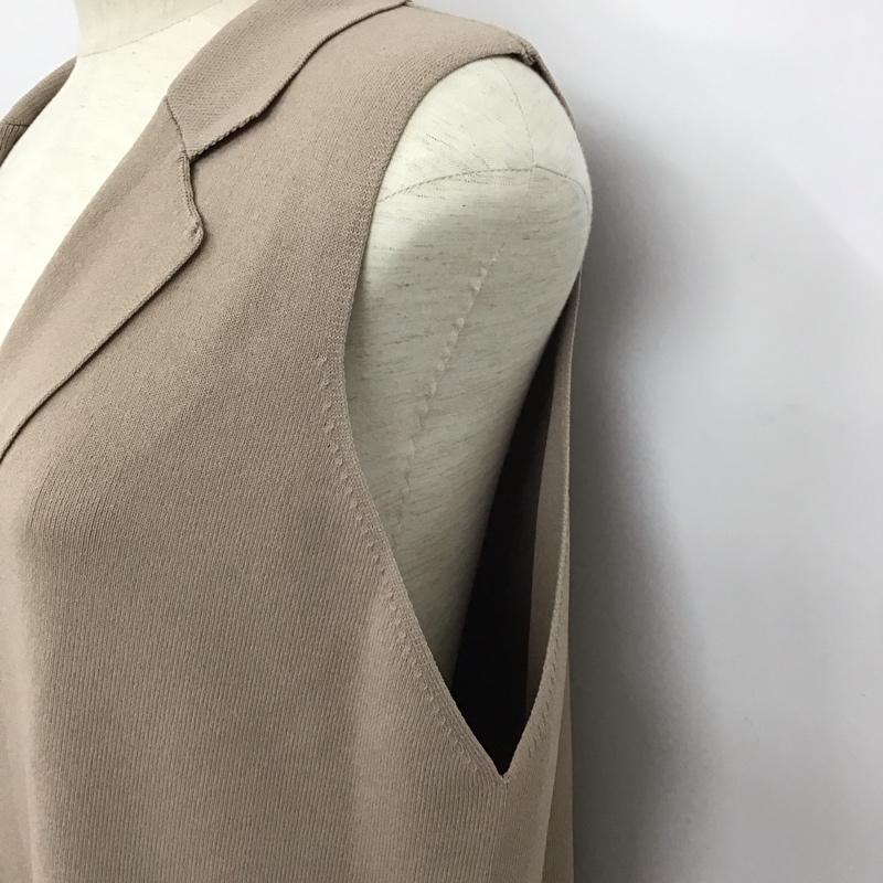 ジーナシス JEANASIS ベスト ベスト js063411sb ソウバリロングジレベルト付き FREE 無地 茶 / ブラウン /  レディース USED 古着 中古 10149337