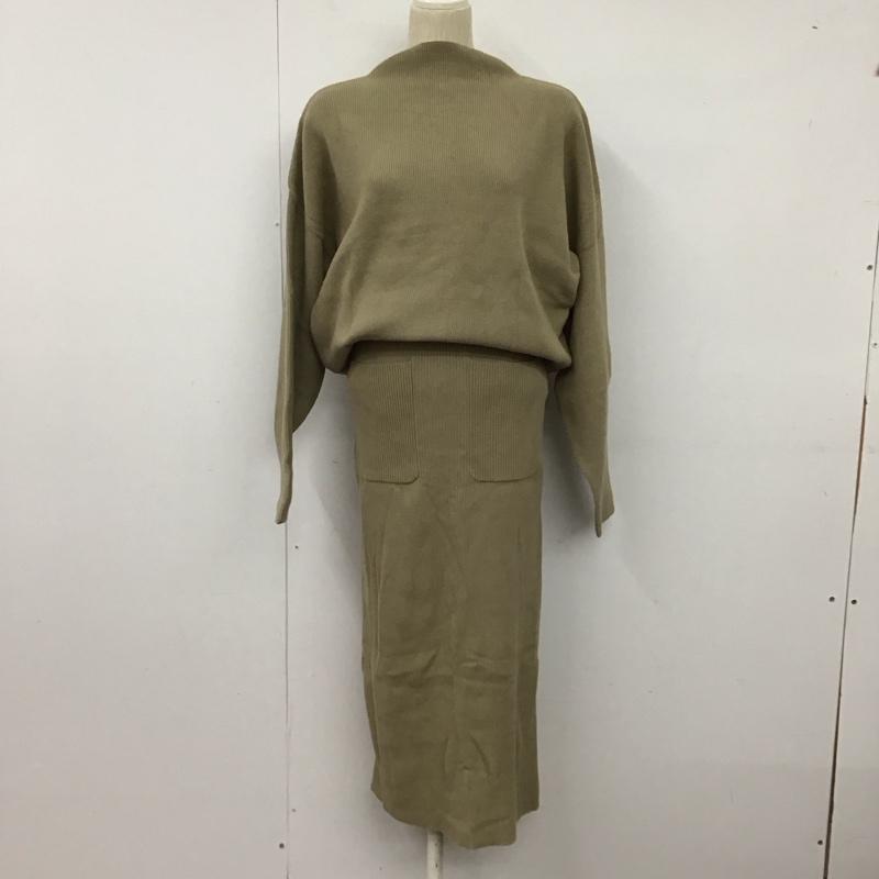 ミラオーウェン Mila Owen セットアップ セットアップ 09wn0224171 セットアップ 長袖ニット ロングニットスカート 0 無地 ベージュ / ベージュ /  レディース USED 古着 中古 10149344