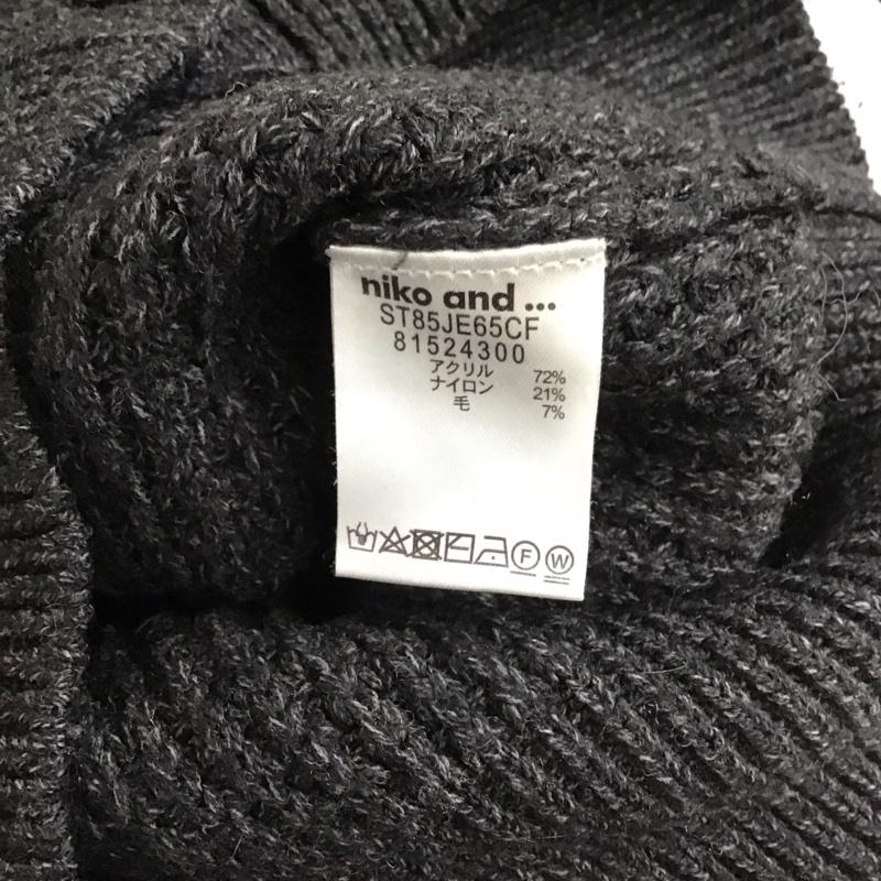 ニコアンド niko and... カーディガン 長袖 M 無地 チャコールグレー / チャコールグレー /  レディース USED 古着 中古 10149353