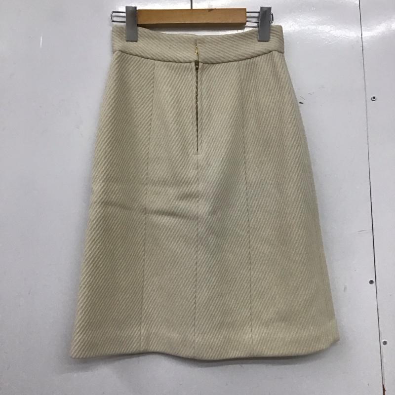 エストネーション ESTNATION スカート ひざ丈スカート 36 無地 白 / ホワイト /  レディース USED 古着 中古 10149357