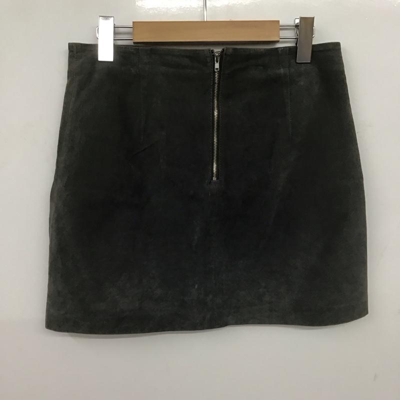 ザラウーマン ZARA WOMAN スカート ミニスカート S 無地 チャコールグレー / チャコールグレー /  レディース USED 古着 中古 10149358