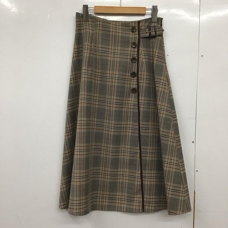 トランテアンソンドゥモード 31 Sons de mode スカート ロングスカート 38 チェック マルチカラー / マルチカラー /  レディース USED 古着 中古 10149360