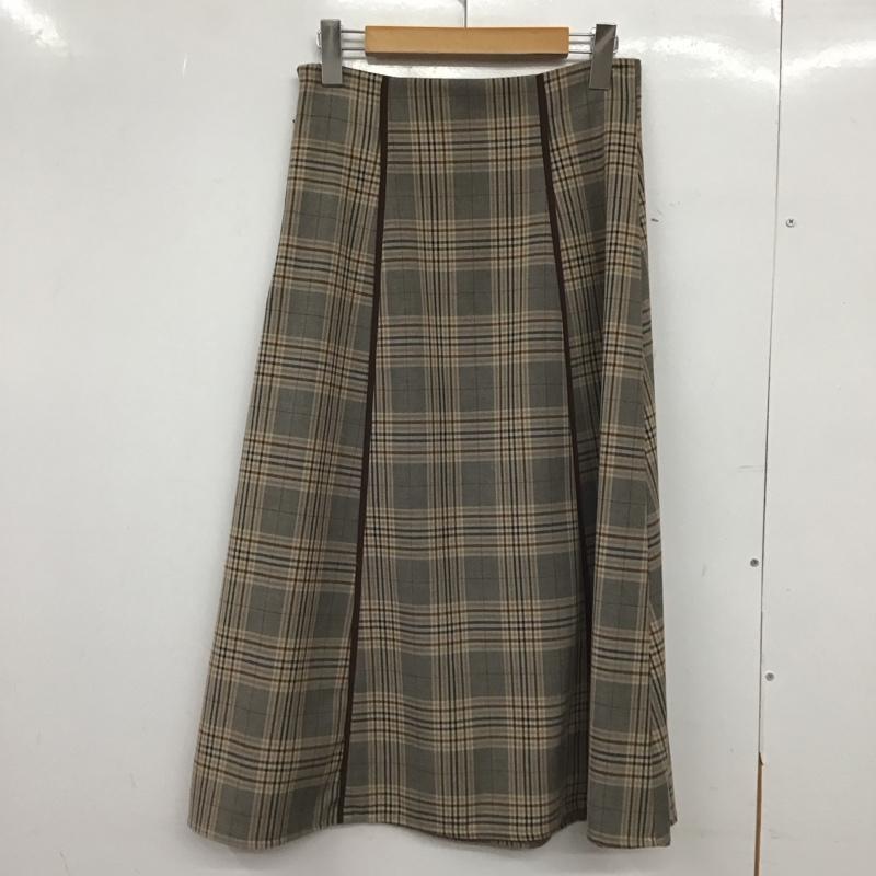 トランテアンソンドゥモード 31 Sons de mode スカート ロングスカート 38 チェック マルチカラー / マルチカラー /  レディース USED 古着 中古 10149360