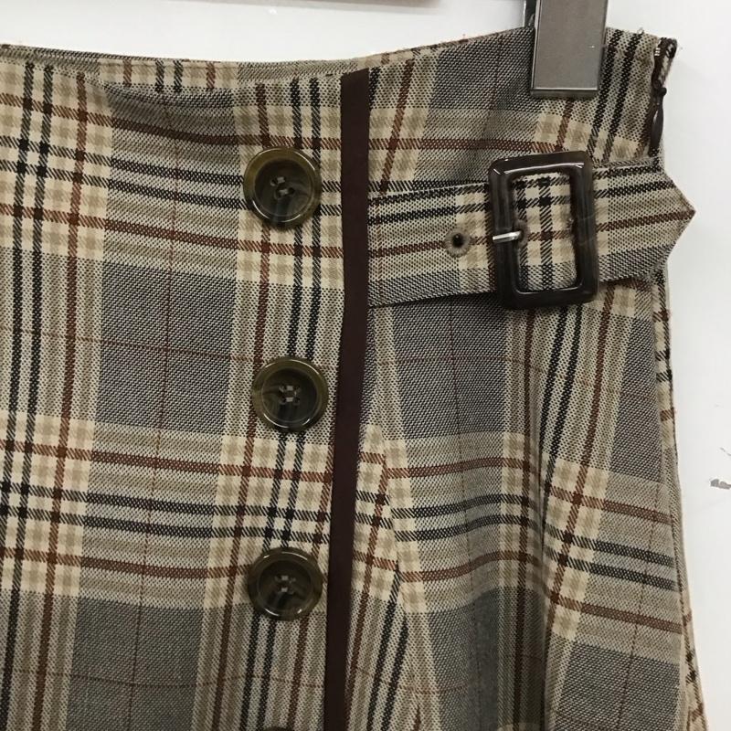 トランテアンソンドゥモード 31 Sons de mode スカート ロングスカート 38 チェック マルチカラー / マルチカラー /  レディース USED 古着 中古 10149360