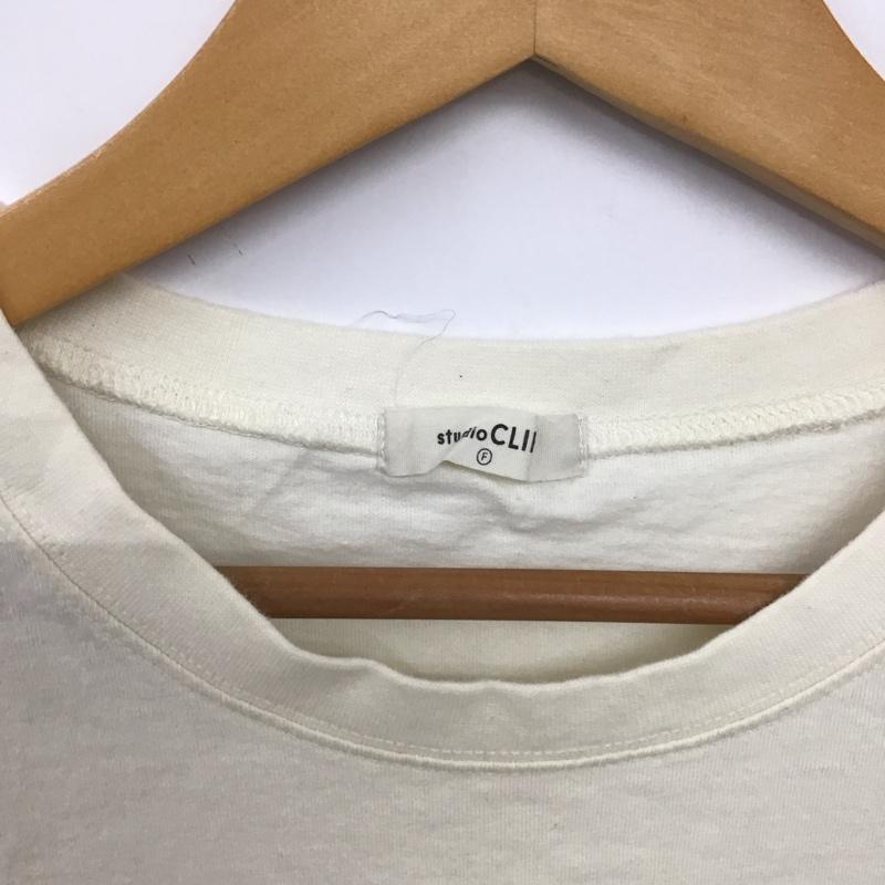 スタディオクリップ studio CLIP Tシャツ 半袖 FREE ロゴ、文字 X プリント オフホワイト / オフホワイト /  レディース USED 古着 中古 10149368
