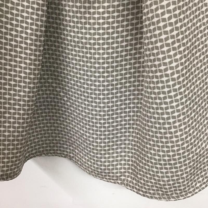 インデックス index シャツ、ブラウス 長袖 長袖シャツ 総柄シャツ ノーカラーシャツ M 総柄 灰 / グレー /  レディース USED 古着 中古 10149370