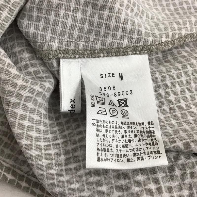 インデックス index シャツ、ブラウス 長袖 長袖シャツ 総柄シャツ ノーカラーシャツ M 総柄 灰 / グレー /  レディース USED 古着 中古 10149370