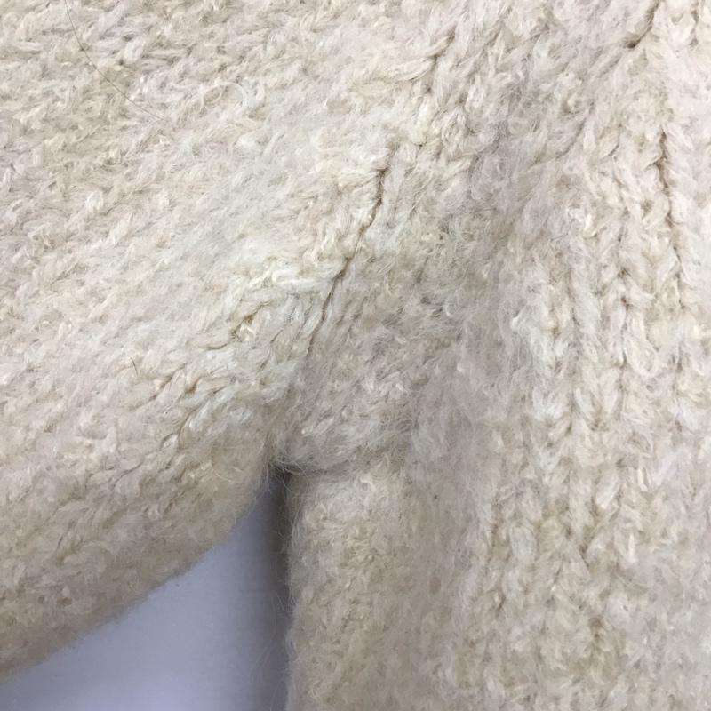 ザラ ZARA ニット、セーター 長袖 長袖ニットカットソー ワイドネック セーター M 無地 アイボリー / アイボリー /  レディース USED 古着 中古 10149372