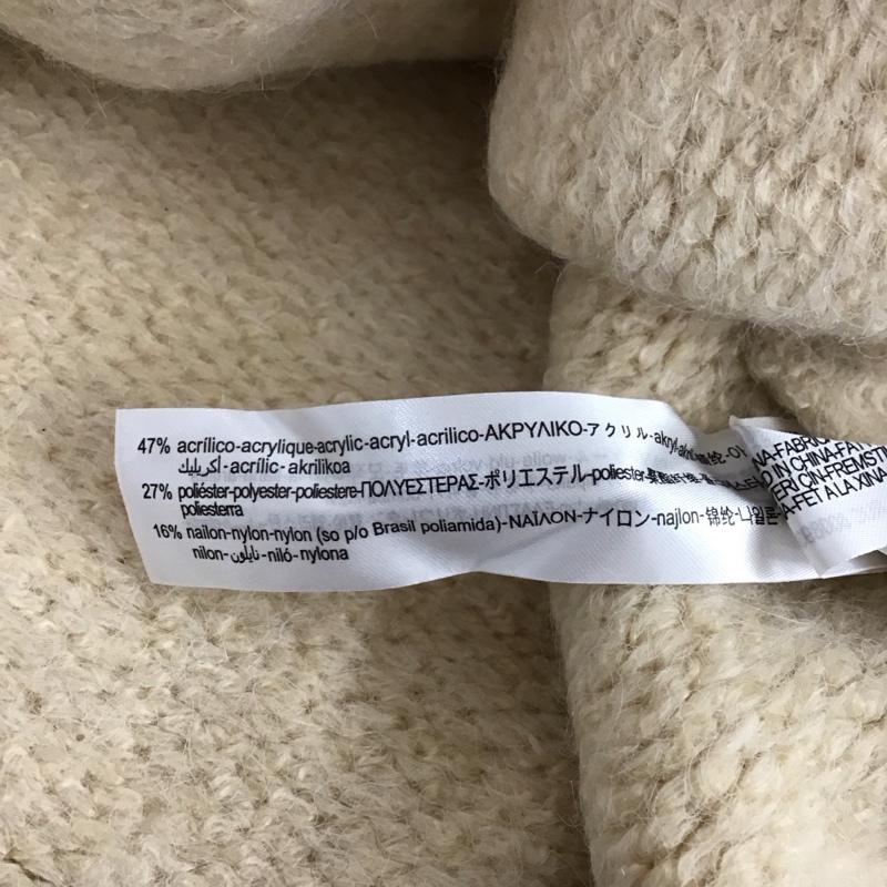 ザラ ZARA ニット、セーター 長袖 長袖ニットカットソー ワイドネック セーター M 無地 アイボリー / アイボリー /  レディース USED 古着 中古 10149372