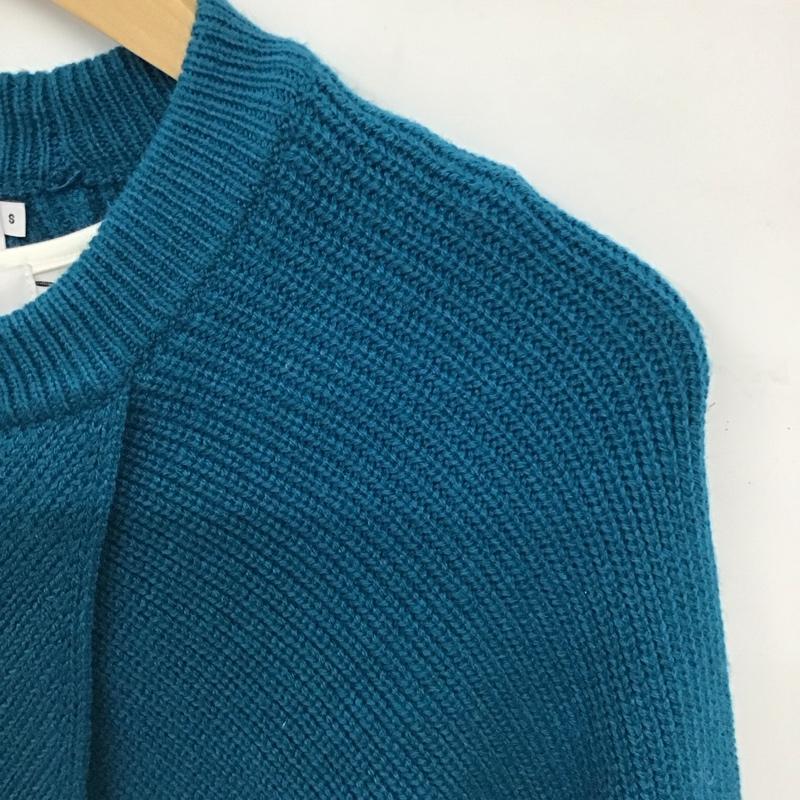 アズールバイマウジー AZUL BY MOUSSY カットソー 長袖 250fat70-198h-1 CACHE-COEUR KNIT SET TOPS S 無地 青 / ブルー /  レディース USED 古着 中古 10149373