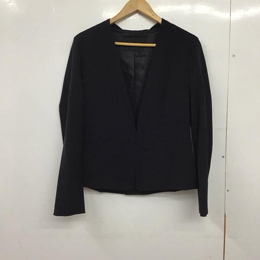 ユナイテッドアローズグリーンレーベルリラクシング UNITED ARROWS green label relaxing ジャケット、上着 ジャケット、ブレザー カジュアルジャケット アウター ノーカラージャケット 38 無地 紺 / ネイビー /  レディース USED 古着 中古 10149376