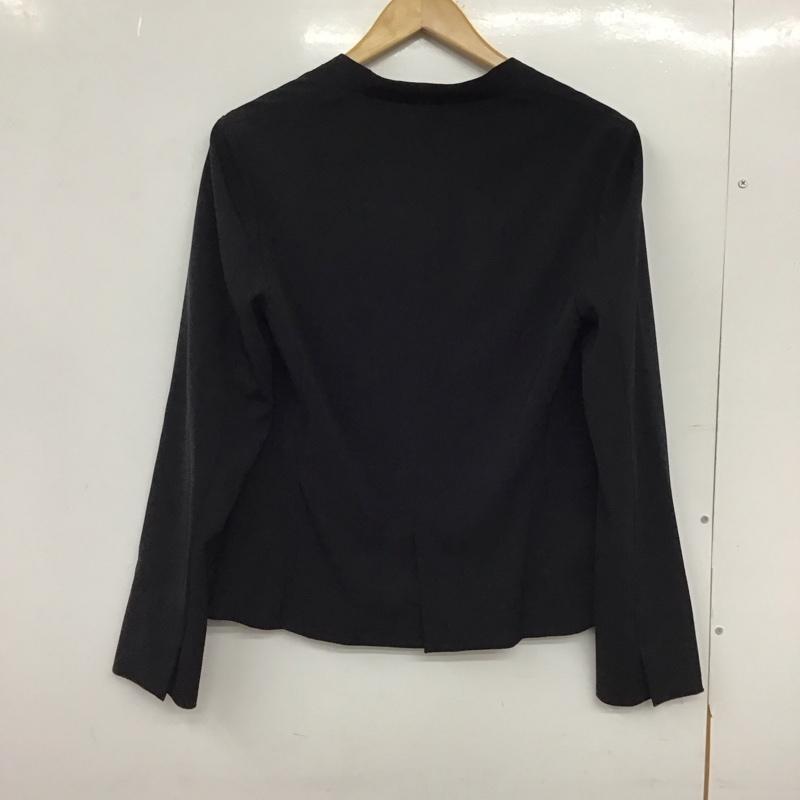 ユナイテッドアローズグリーンレーベルリラクシング UNITED ARROWS green label relaxing ジャケット、上着 ジャケット、ブレザー カジュアルジャケット アウター ノーカラージャケット 38 無地 紺 / ネイビー /  レディース USED 古着 中古 10149376