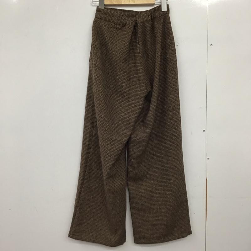 モイテュット moi tytto パンツ スラックス ワイドパンツ カジュアルパンツ ワークパンツ S チェック 茶 / ブラウン /  レディース USED 古着 中古 10149379