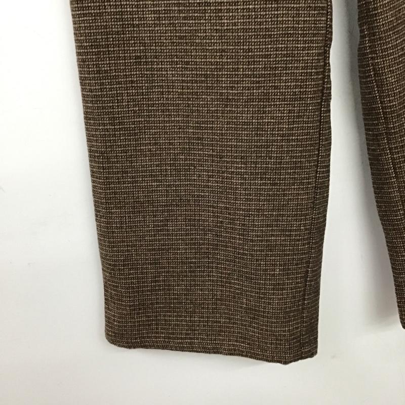 モイテュット moi tytto パンツ スラックス ワイドパンツ カジュアルパンツ ワークパンツ S チェック 茶 / ブラウン /  レディース USED 古着 中古 10149379
