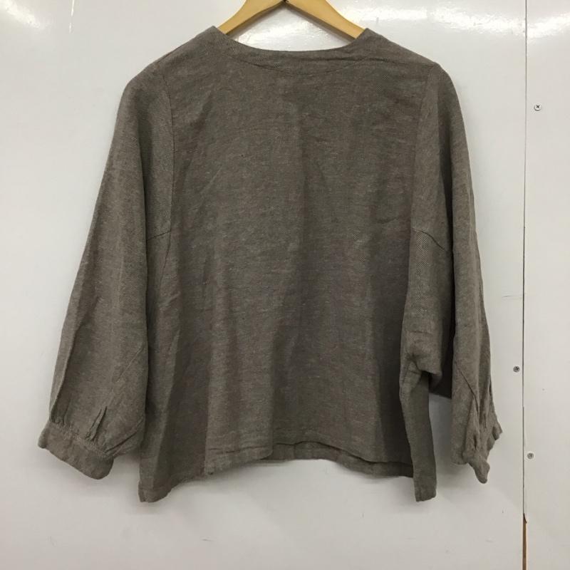 ツクロイ サンバレー tukuroi by SUNVALLEY シャツ、ブラウス 長袖 長袖シャツ 無地シャツ ノーカラーシャツ M 無地 灰 / グレー /  レディース USED 古着 中古 10149386