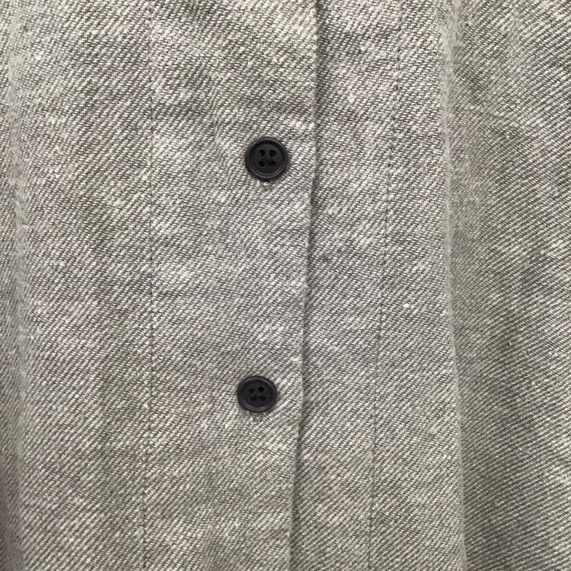 ツクロイ サンバレー tukuroi by SUNVALLEY シャツ、ブラウス 長袖 長袖シャツ 無地シャツ ノーカラーシャツ M 無地 灰 / グレー /  レディース USED 古着 中古 10149386