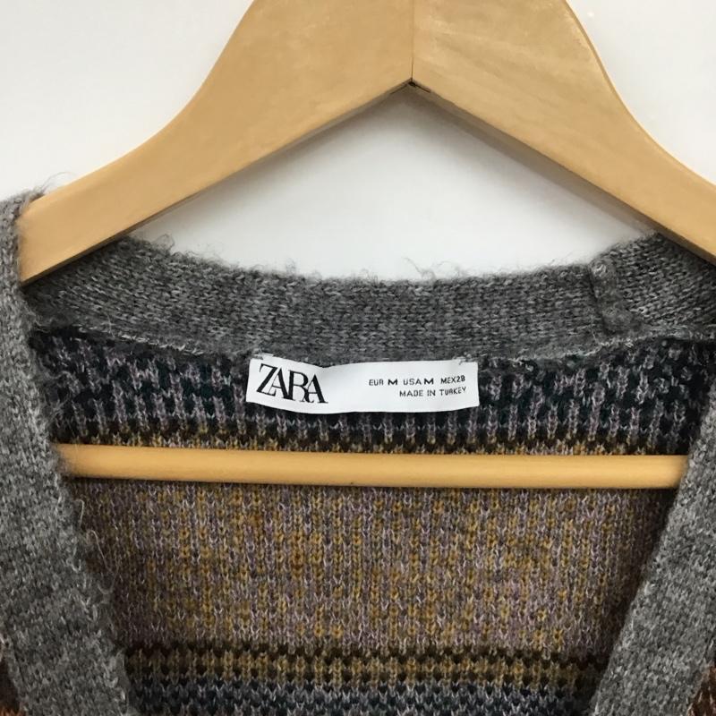 ザラ ZARA カーディガン 長袖 3597/007/330 M  マルチカラー / マルチカラー /  レディース USED 古着 中古 10149390