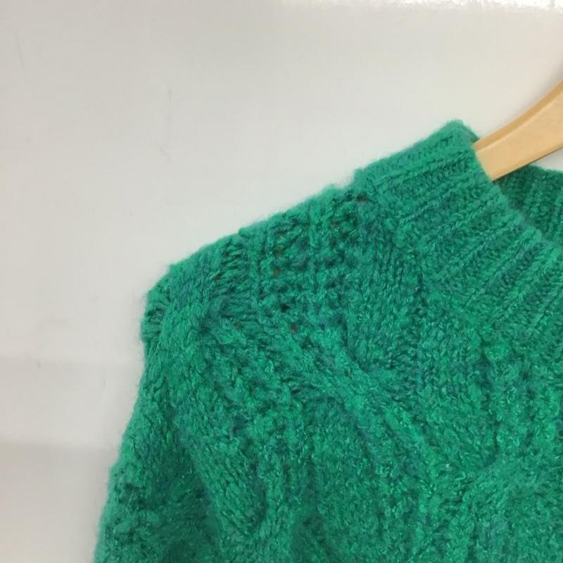 セレクトモカ select MOCA ニット、セーター 長袖 長袖ニットカットソー クルーネック セーター FREE 総柄 緑 / グリーン /  レディース USED 古着 中古 10149394