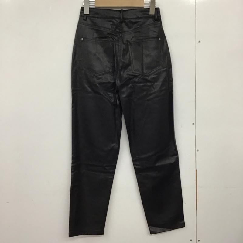 ザラ ZARA パンツ ワークパンツ、ペインターパンツ フェイクレザーパンツ ワイドパンツ カジュアルパンツ 36 無地 黒 / ブラック /  レディース USED 古着 中古 10149400