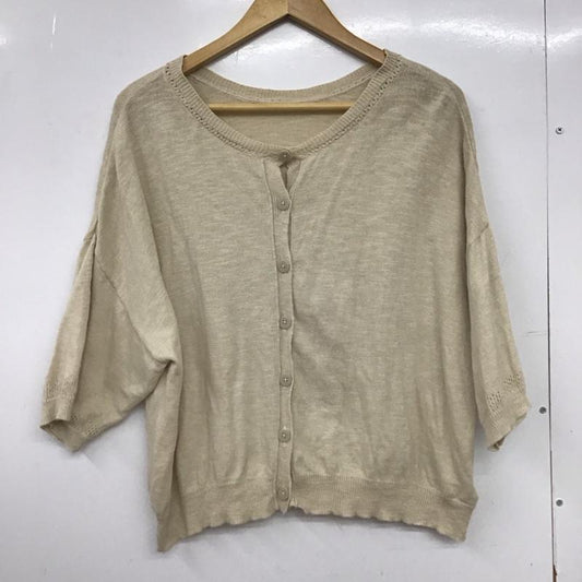 サマンサモスモス Samansa Mos2 カーディガン 七分袖 FREE 無地 ベージュ / ベージュ /  レディース USED 古着 中古 10149402