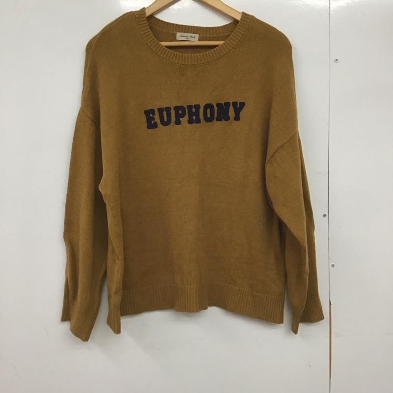 サマンサモスモス Samansa Mos2 ニット、セーター 長袖 FREE ロゴ、文字 茶 / ブラウン /  レディース USED 古着 中古 10149407