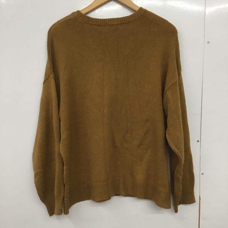 サマンサモスモス Samansa Mos2 ニット、セーター 長袖 FREE ロゴ、文字 茶 / ブラウン /  レディース USED 古着 中古 10149407