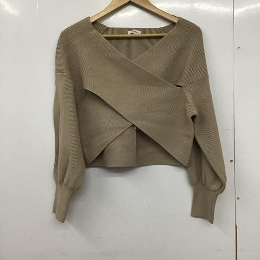 フレイ アイディー FRAY I.D ニット、セーター 長袖 長袖ニットカットソー セーター ONE SIZE 無地 ベージュ / ベージュ /  レディース USED 古着 中古 10149419