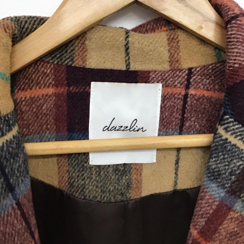 ダズリン dazzlin コート コート一般 ロングコート カラージャケット アウター FREE チェック マルチカラー / マルチカラー /  レディース USED 古着 中古 10149421